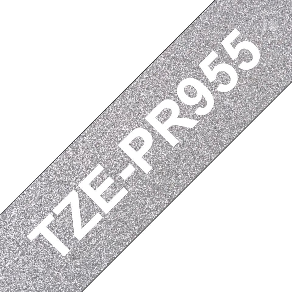 Brother TZe-PR955 ruban d'étiquette Blanc sur argent (TZEPR955) — image 3