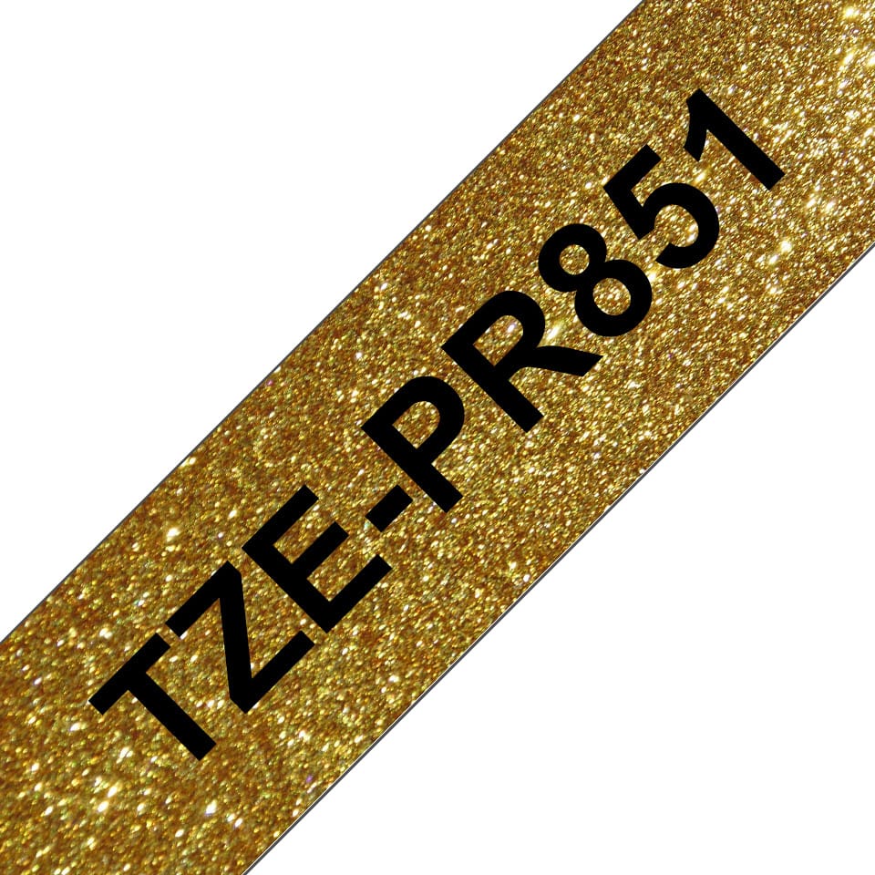 Brother TZe-PR851 ruban d'étiquette Noir sur or (TZEPR851) — image 3