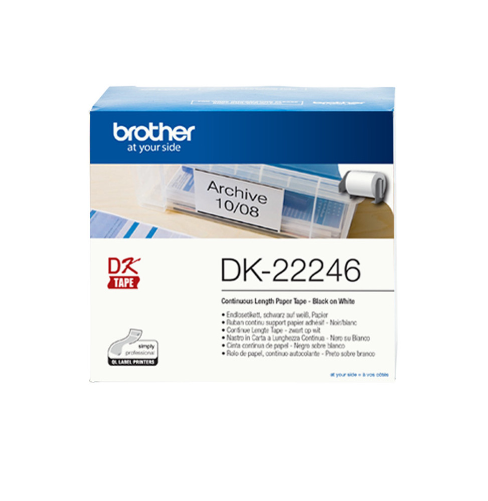 Brother DK-22246 ruban d'étiquette Noir sur blanc (DK-22246) prix Maroc