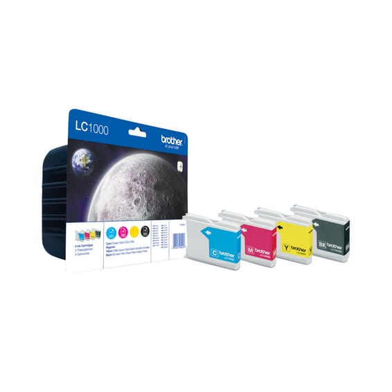 Brother LC-1000VALBPDR cartouche d'encre Original Noir, Cyan, Magenta, Jaune (LC-1000VALBPDR)