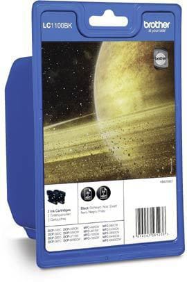 Brother LC1100 Twin-Pack cartouche d'encre 2 pièce(s) Original Noir (LC-1100BKBP2DR) — image 2