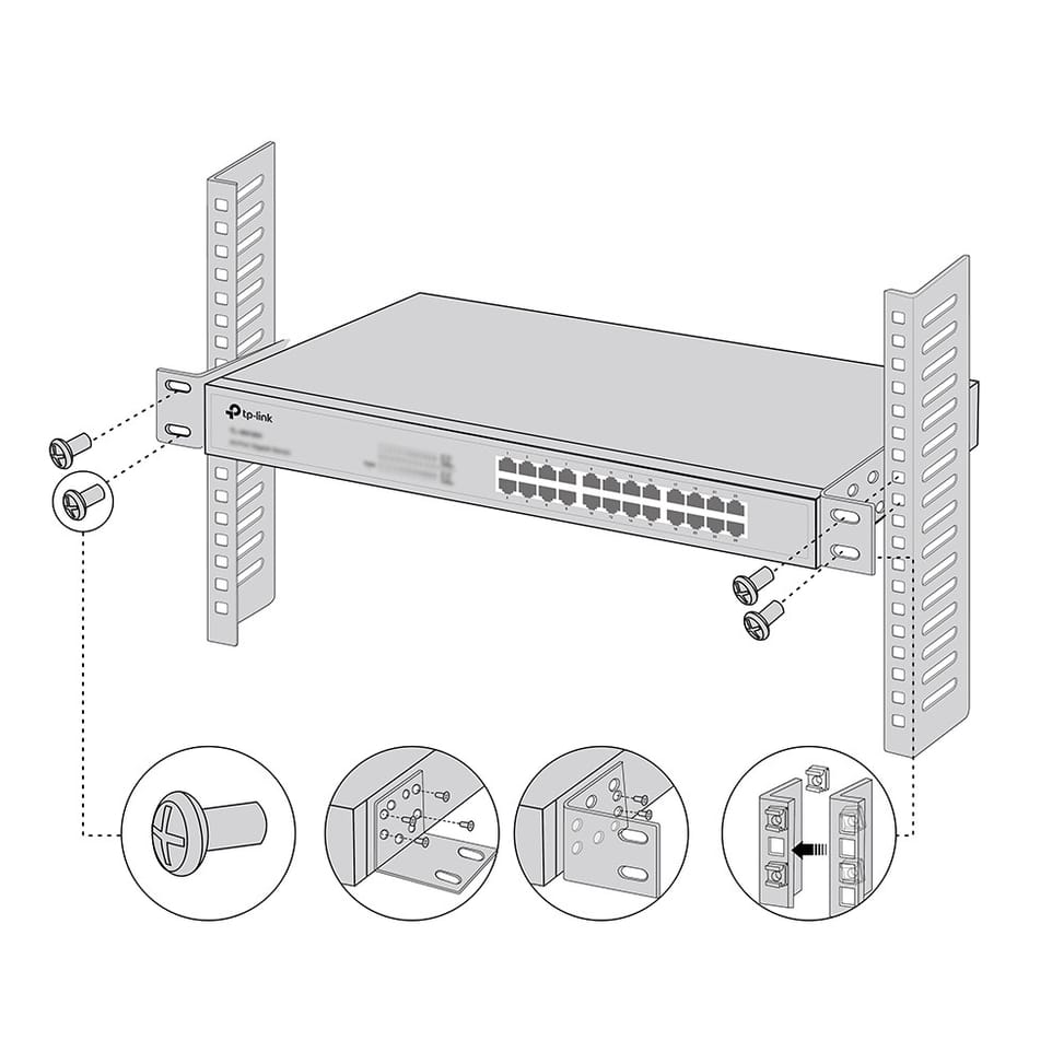 TP-Link 13 Inch Switch Rack Mount Kit Kit de montage (RACKMOUNT KIT-13) — image 3
