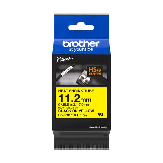 Brother HSe-631E ruban d'impression Noir (HSE631E)