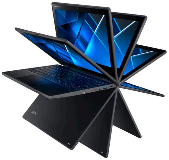 Acer TravelMate Spin B3 TMB311RNA-32-P18J Hybride (2-en-1) 29,5 cm (11.6") Écran tactile Intel® Pentium® N6000 8 Go DDR4-SDRAM