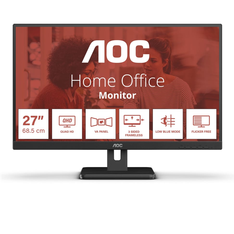 AOC E3 Q27E3UAM écran plat de PC 68,6 cm (27") 2560 x 1440 pixels Quad HD Noir (Q27E3UAM) — image 1