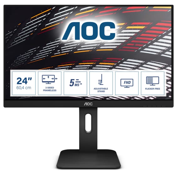 AOC P1 24P1 écran plat de PC 60,5 cm (23.8") 1920 x 1080 pixels Full HD LED Noir (24P1)