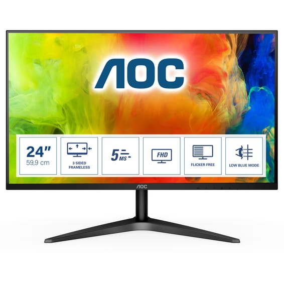 AOC B1 24B1H écran plat de PC 59,9 cm (23.6") 1920 x 1080 pixels Full HD LED Noir (24B1H)