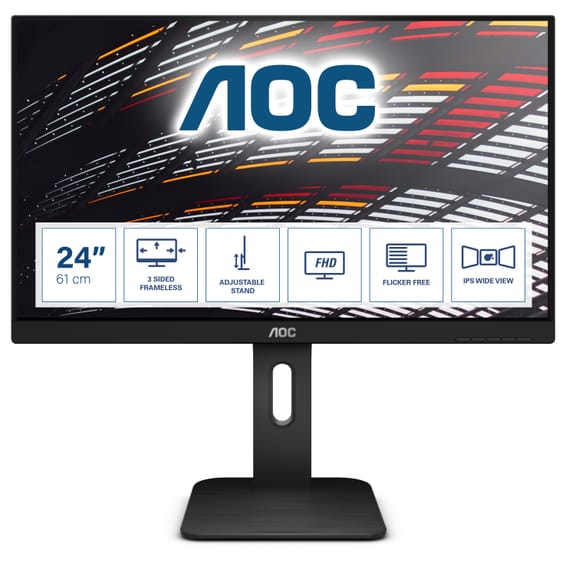 AOC P1 X24P1 écran plat de PC 61 cm (24") 1920 x 1200 pixels WUXGA LED Noir (X24P1)