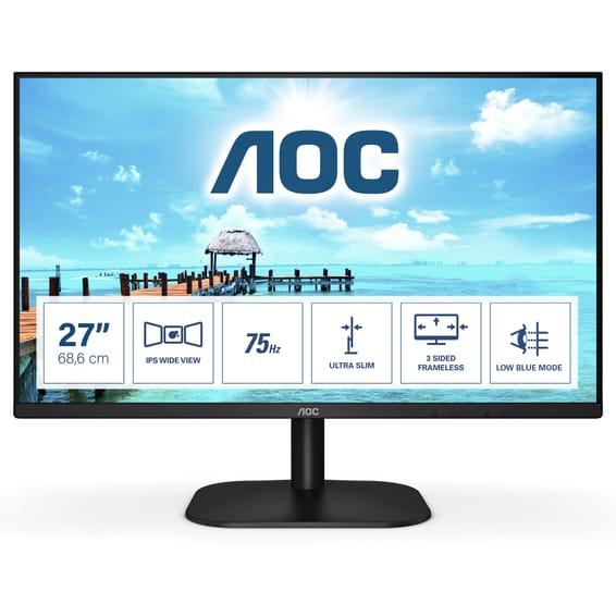 AOC B2 27B2H/EU LED display 68,6 cm (27") 1920 x 1080 pixels Full HD Noir (27B2H/EU)