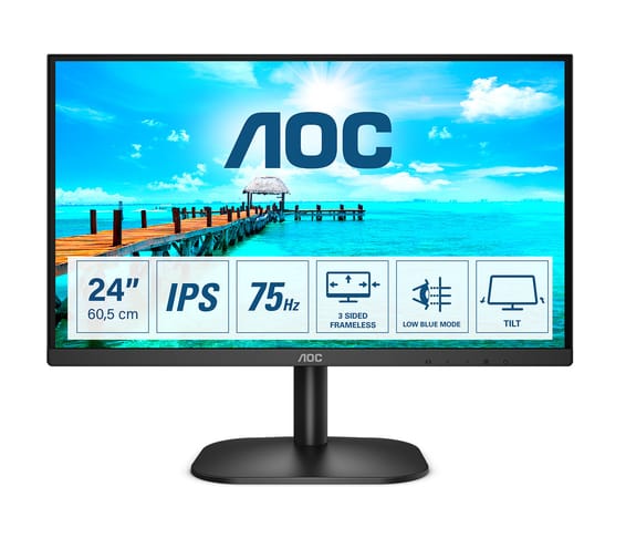 AOC B2 24B2XH/EU LED display 60,5 cm (23.8") 1920 x 1080 pixels Full HD Noir (24B2XH/EU)
