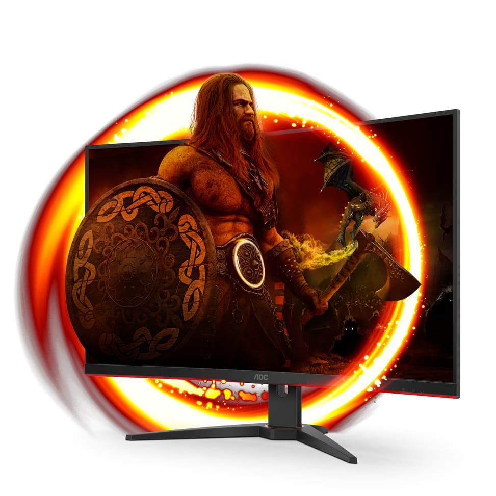 AOC G2 CQ32G2SE/BK LED display 80 cm (31.5") 2560 x 1440 pixels 2K Ultra HD Noir, Rouge (CQ32G2SE/BK) — image 2