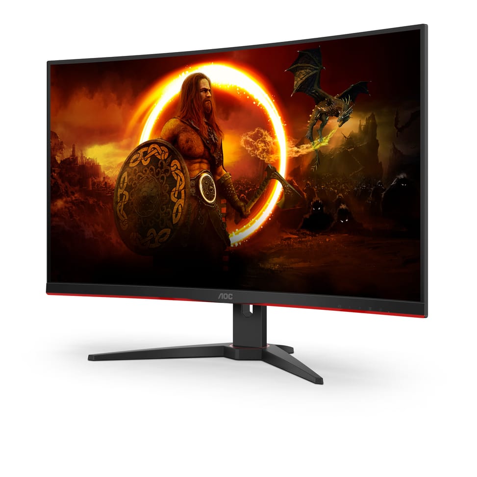 AOC G2 CQ32G2SE/BK LED display 80 cm (31.5") 2560 x 1440 pixels 2K Ultra HD Noir, Rouge (CQ32G2SE/BK) — image 4