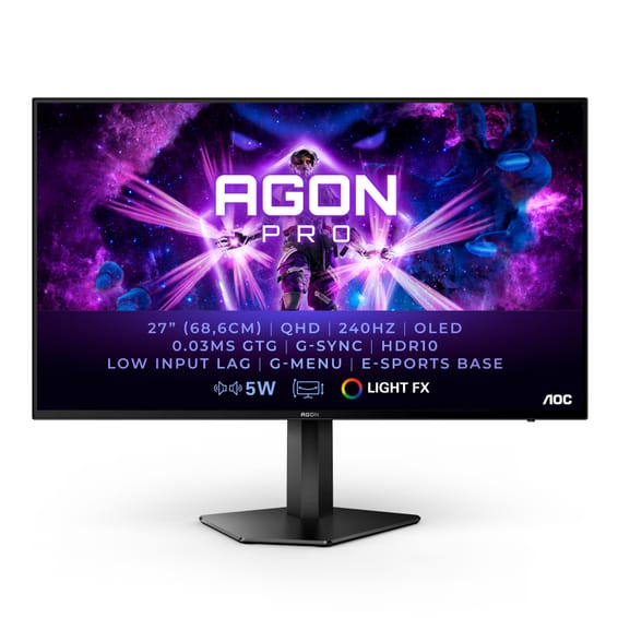 Écran 27" Gaming AOC AGON PRO AG276QZD OLED QHD
