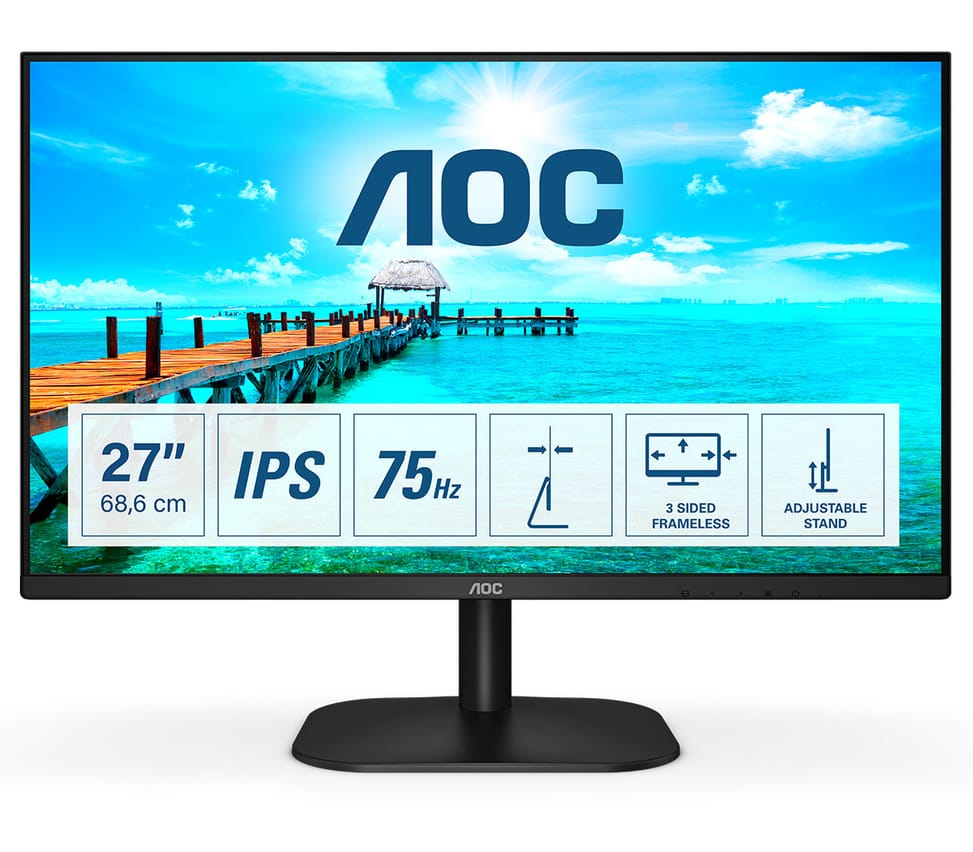 AOC B2 27B2DA LED display 68,6 cm (27") 1920 x 1080 pixels Full HD Noir (27B2DA) — image 1