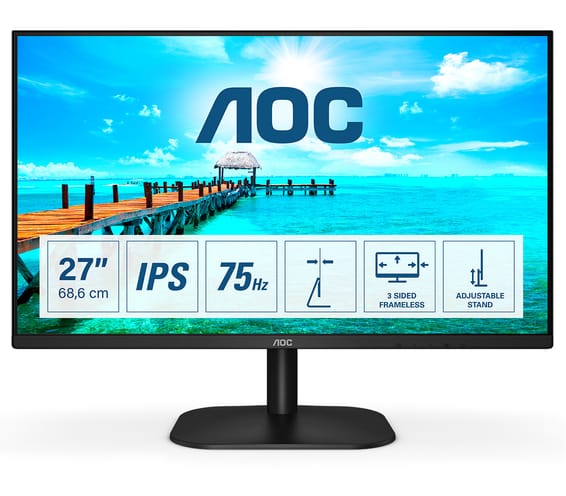 AOC B2 27B2DA LED display 68,6 cm (27") 1920 x 1080 pixels Full HD Noir (27B2DA)