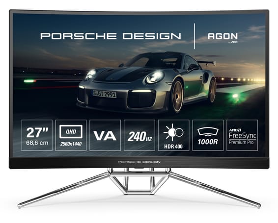 AOC Porsche PD27 LED display 68,6 cm (27") 2560 x 1440 pixels 2K Ultra HD Noir (PD27)