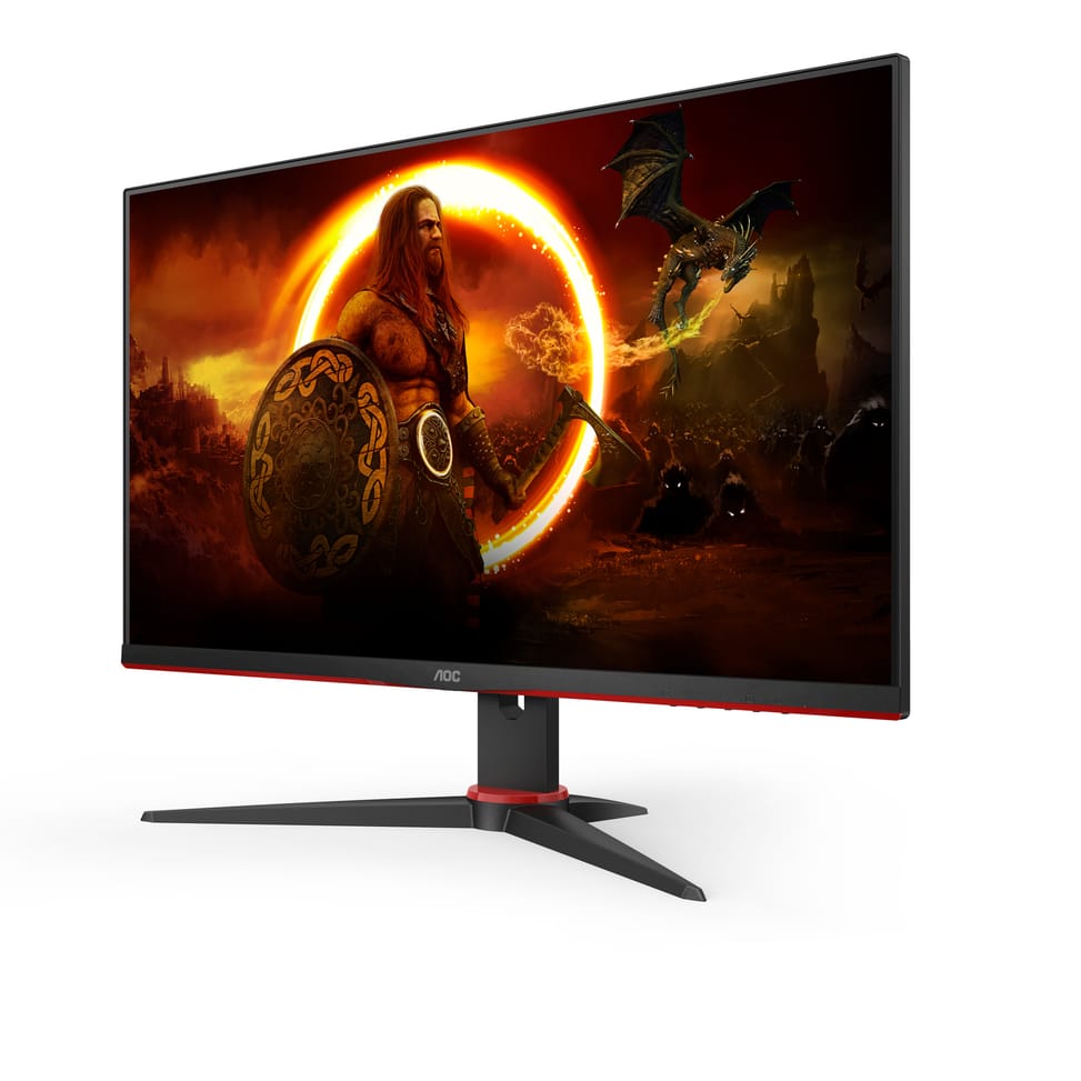 AOC 24G2SAE/BK écran plat de PC 60,5 cm (23.8") 1920 x 1080 pixels Full HD Noir, Rouge (24G2SAE/BK) — image 4