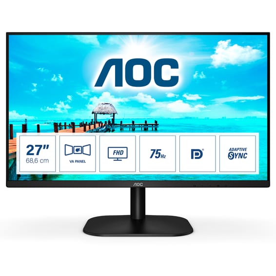 AOC B2 27B2QAM LED display 68,6 cm (27") 1920 x 1080 pixels Full HD Noir (27B2QAM)
