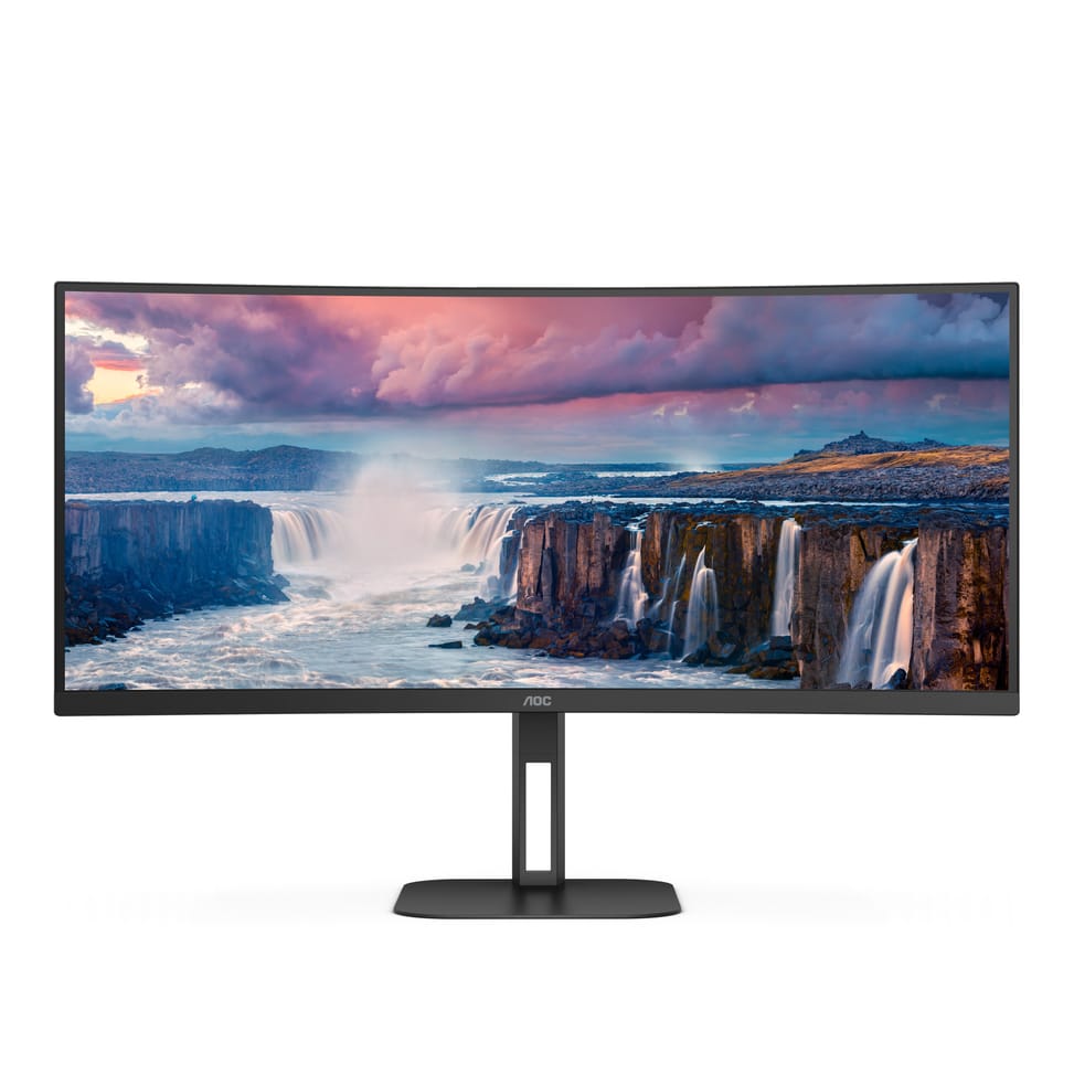 AOC V5 CU34V5C LED display 86,4 cm (34") 3440 x 1440 pixels Wide Quad HD Noir (CU34V5C/BK) — image 2