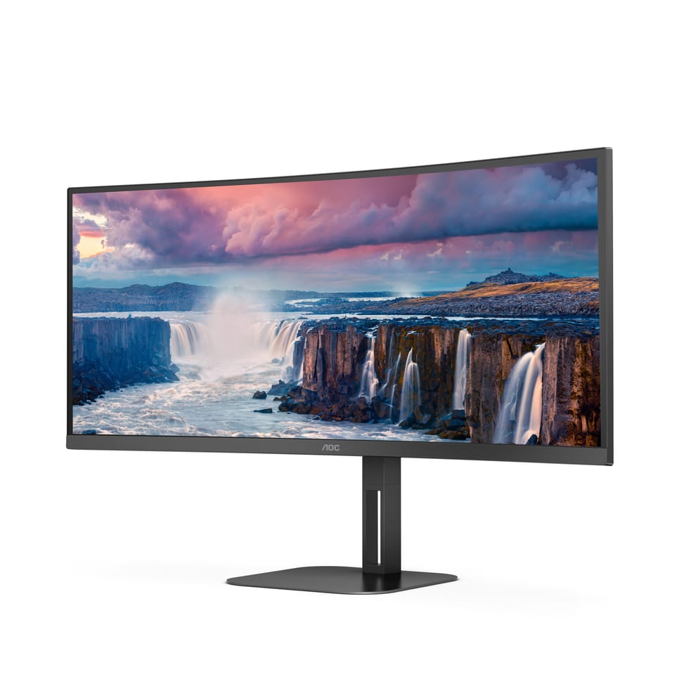 AOC V5 CU34V5C LED display 86,4 cm (34") 3440 x 1440 pixels Wide Quad HD Noir (CU34V5C/BK) — image 3