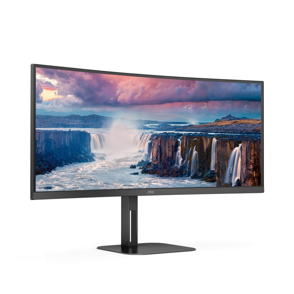 AOC V5 CU34V5C LED display 86,4 cm (34") 3440 x 1440 pixels Wide Quad HD Noir (CU34V5C/BK) — image 4
