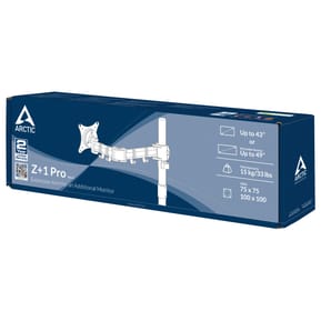 ARCTIC Z+1 Pro Gen 3 124,5 cm (49") Noir, Acier satin Bureau (AEMNT00055A)