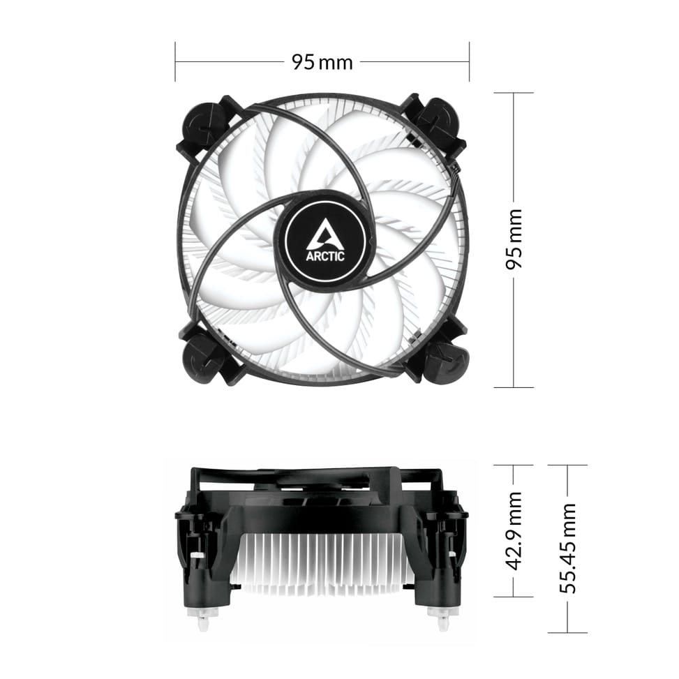 ARCTIC Alpine 17 LP Processeur Refroidisseur d'air 8,8 cm Aluminium, Noir 1 pièce(s) (ACALP00042A) — image 6