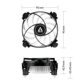ARCTIC Alpine 17 LP Processeur Refroidisseur d'air 8,8 cm Aluminium, Noir 1 pièce(s) (ACALP00042A) — image 6