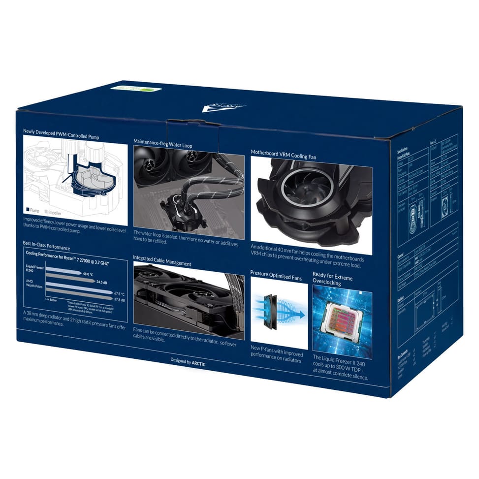 ARCTIC Liquid Freezer II 240 Processeur Refroidisseur de liquide tout-en-un 12 cm Noir 1 pièce(s) (ACFRE00046A) — image 8