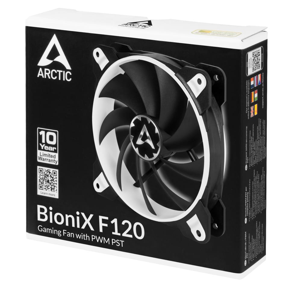 ARCTIC BioniX F120 Boitier PC Ventilateur 12 cm Noir, Blanc (ACFAN00093A) — image 5