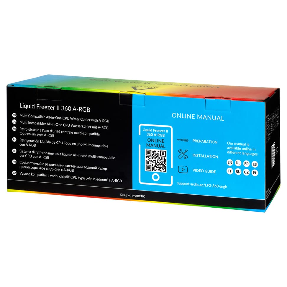 ARCTIC Liquid Freezer II 360 A-RGB Processeur Refroidisseur de liquide tout-en-un 12 cm Noir 1 pièce(s) (ACFRE00101A) — image 9