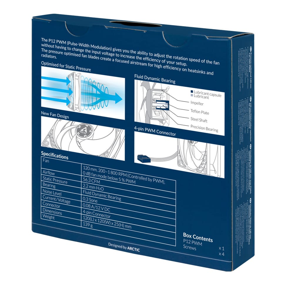 ARCTIC P12 PWM Boitier PC Ventilateur 12 cm Noir (ACFAN00119A) — image 6