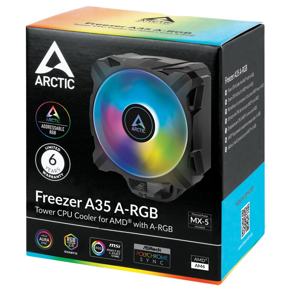 ARCTIC Freezer A35 A-RGB Processeur Refroidisseur d'air 11,2 cm Noir 1 pièce(s) (ACFRE00115A) — image 8