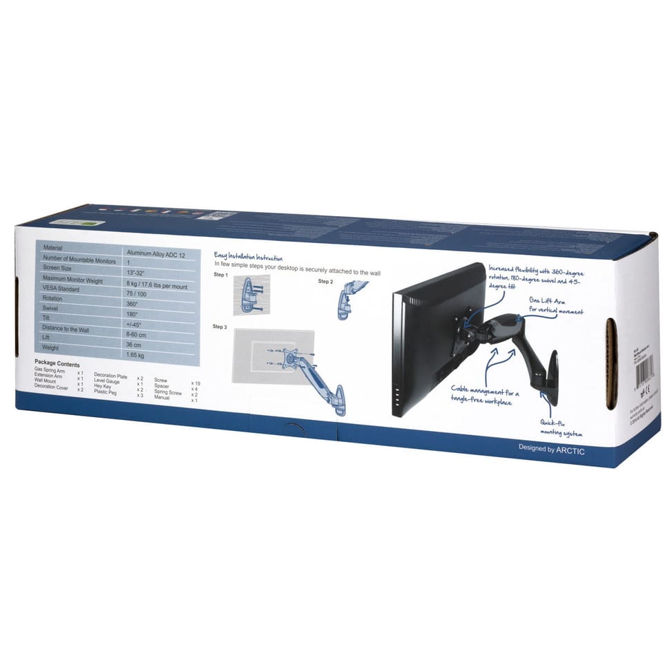 ARCTIC W1-3D 81,3 cm (32") Noir Mur (AEMNT00032A) — image 13