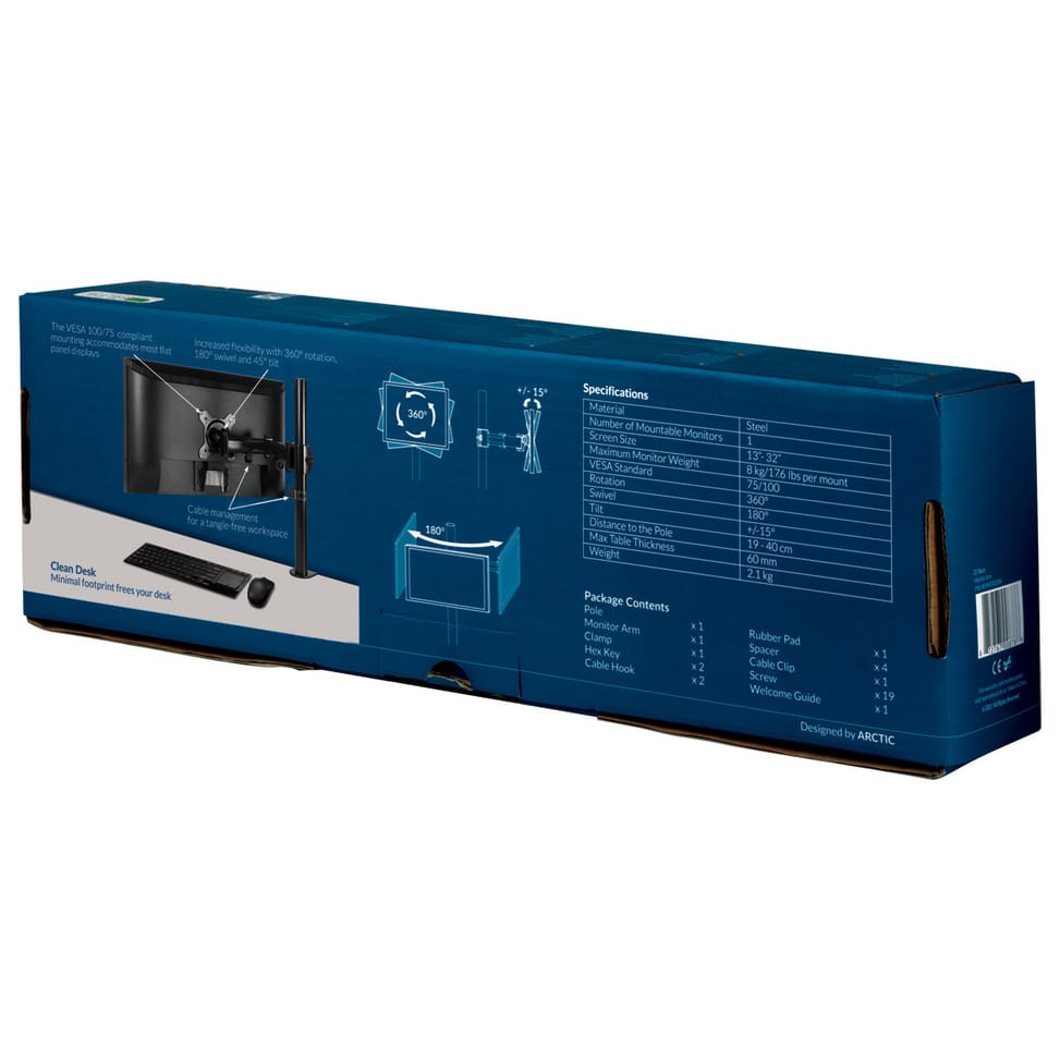 ARCTIC Z1 Basic 81,3 cm (32") Noir Bureau (AEMNT00039A) — image 9