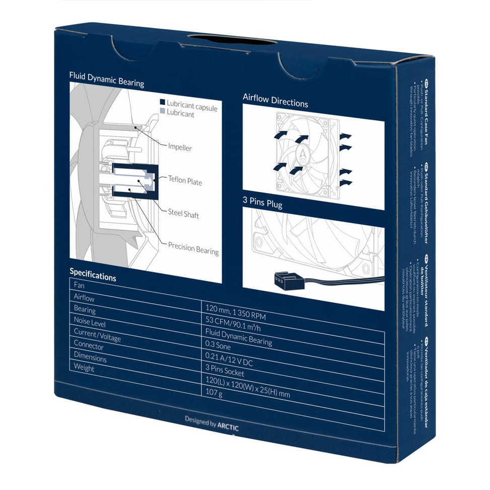 ARCTIC F12 Boitier PC Ventilateur 12 cm Noir 1 pièce(s) (ACFAN00201A) — image 4