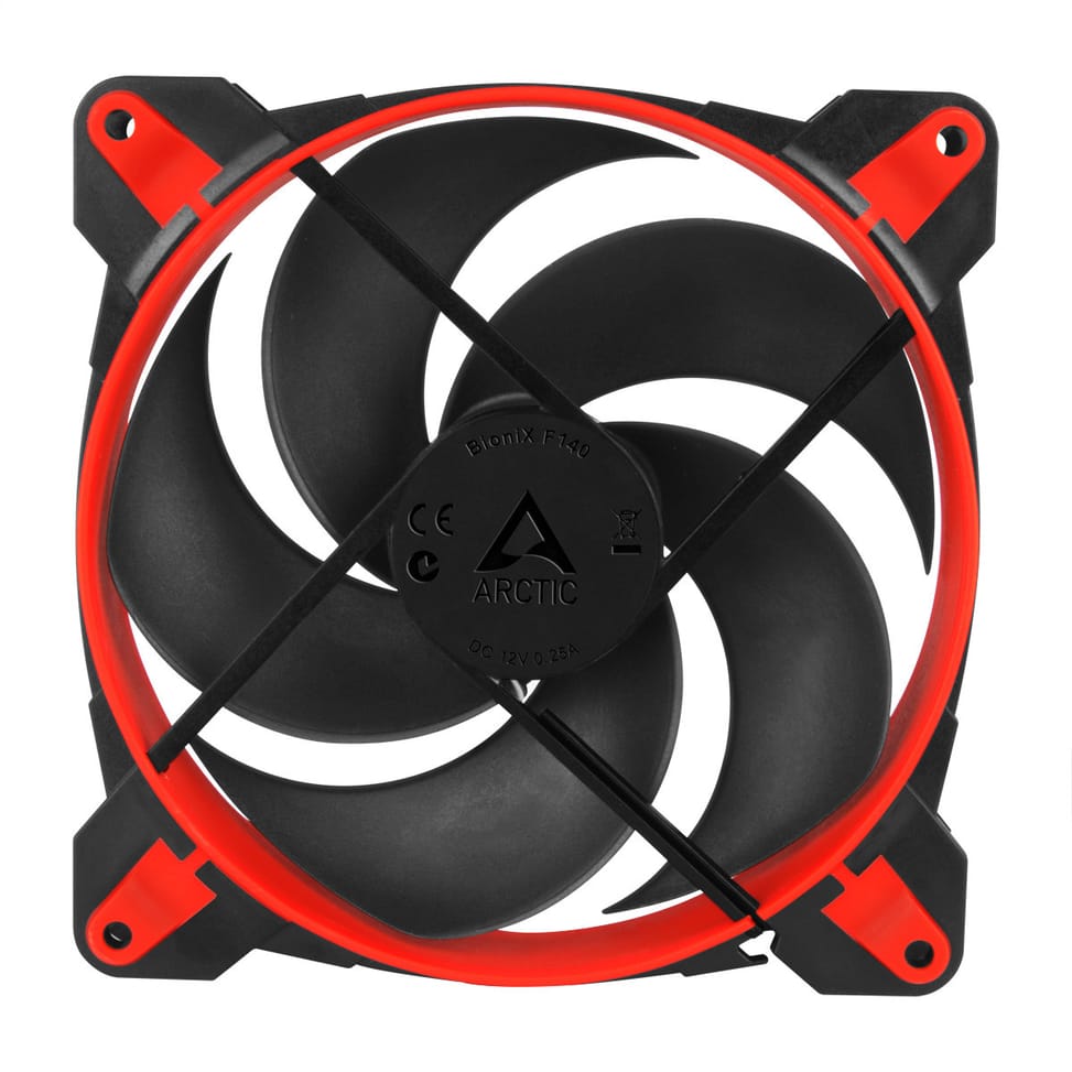 ARCTIC BioniX P140 Boitier PC Ventilateur 14 cm Noir, Rouge (ACFAN00127A) — image 5