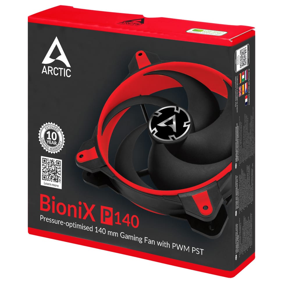 ARCTIC BioniX P140 Boitier PC Ventilateur 14 cm Noir, Rouge (ACFAN00127A) — image 6