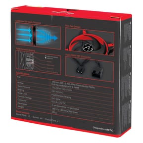 ARCTIC BioniX P140 Boitier PC Ventilateur 14 cm Noir, Rouge (ACFAN00127A) — image 7