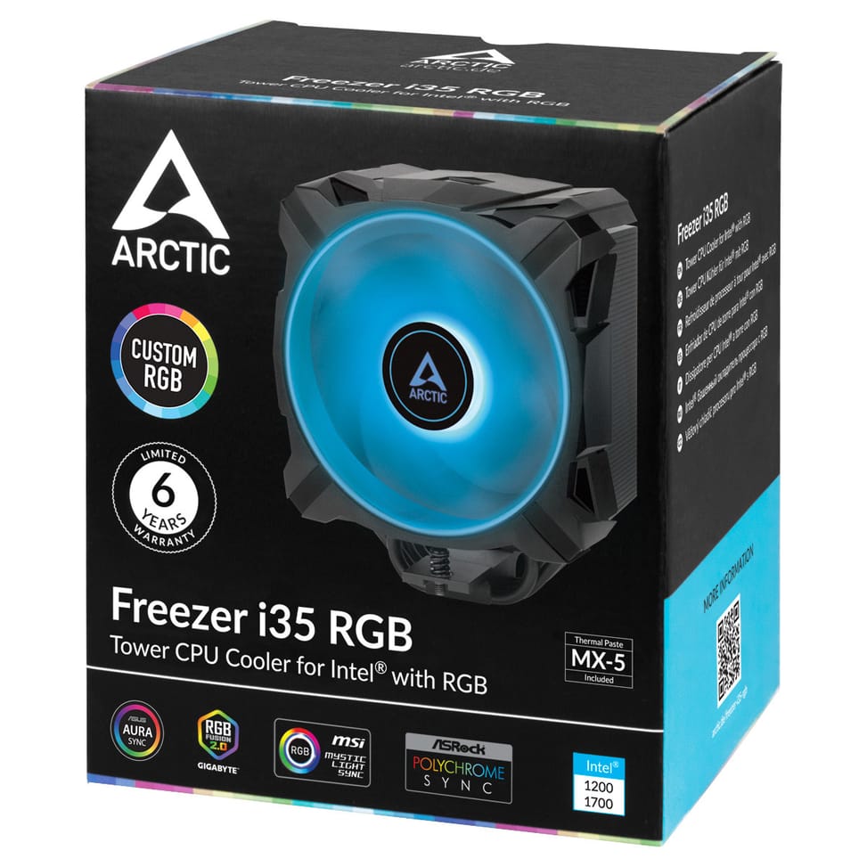 ARCTIC Freezer i35 RGB Processeur Refroidisseur d'air 12 cm Noir 1 pièce(s) (ACFRE00096A) — image 8
