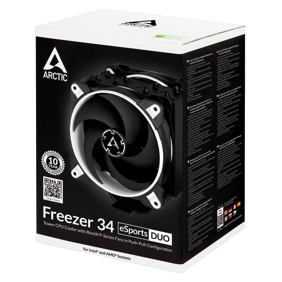 ARCTIC Freezer 34 eSports DUO Processeur Refroidisseur 12 cm Noir, Blanc (ACFRE00061A) — image 9