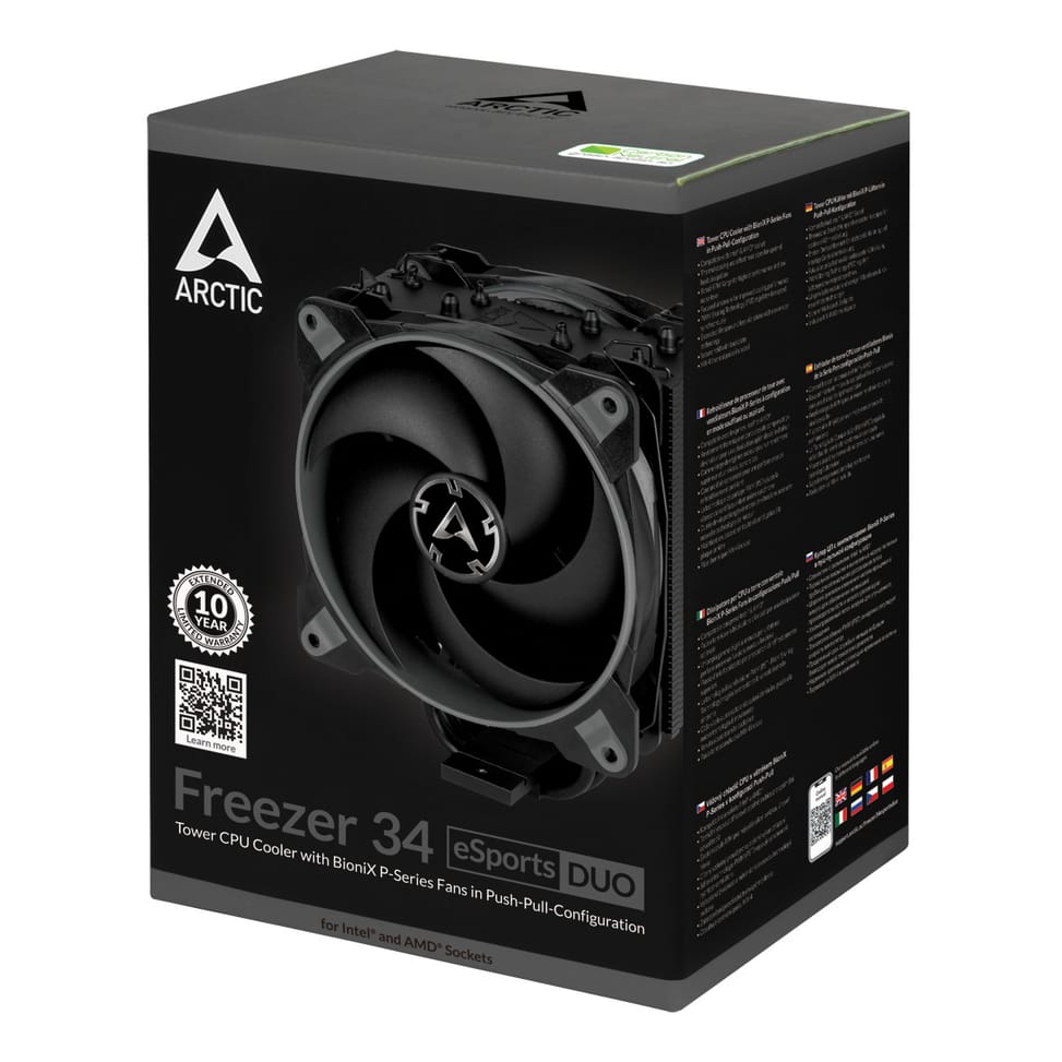 ARCTIC Freezer 34 eSports DUO Processeur Refroidisseur 12 cm Noir, Gris (ACFRE00075A) — image 9