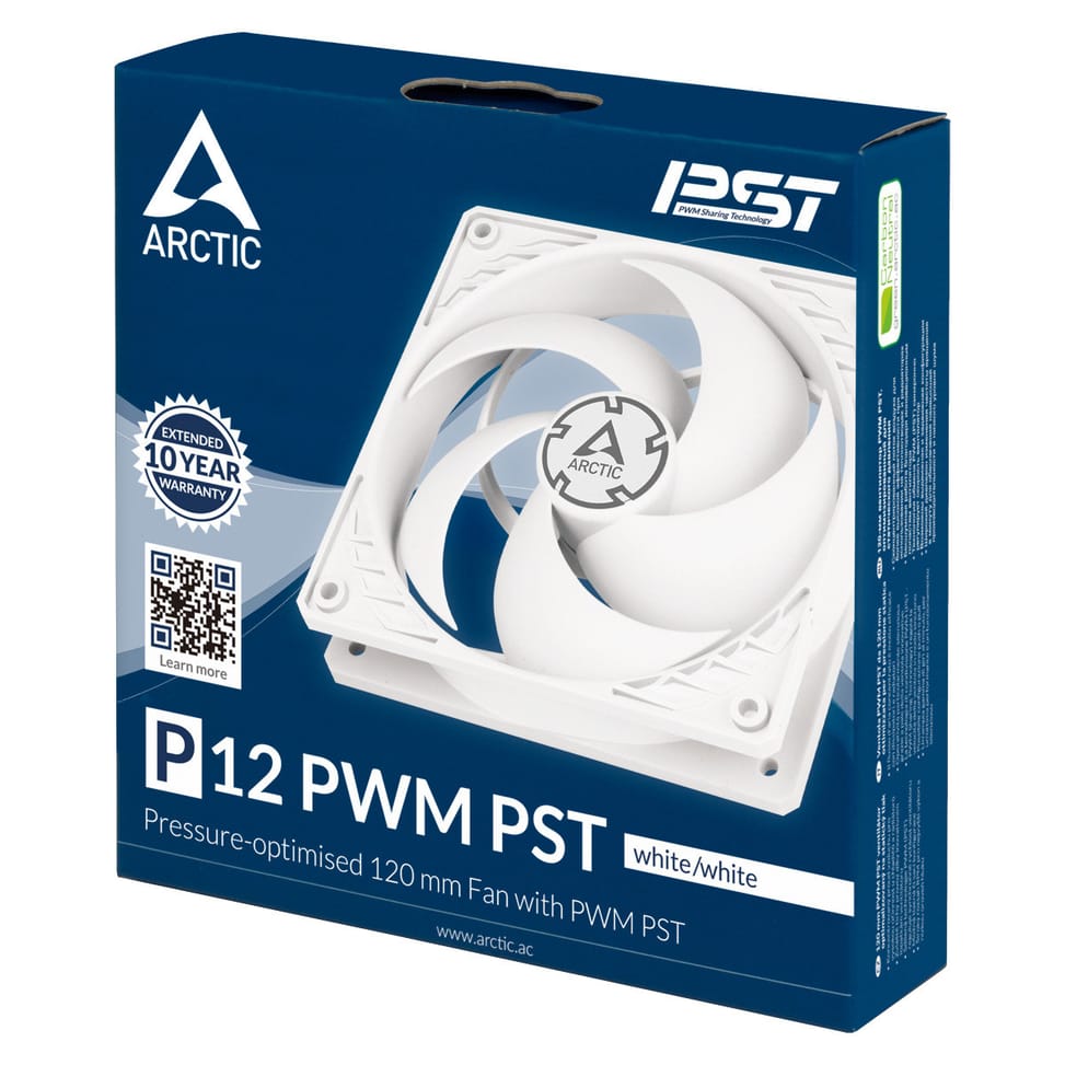 ARCTIC P12 PWM PST Boitier PC Ventilateur 12 cm Blanc (ACFAN00170A) — image 5