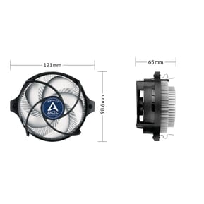 ARCTIC Alpine 23 - Compact AMD CPU-Cooler Processeur Refroidisseur d'air 9 cm Aluminium, Noir 1 pièce(s) (ACALP00035A) — image 6