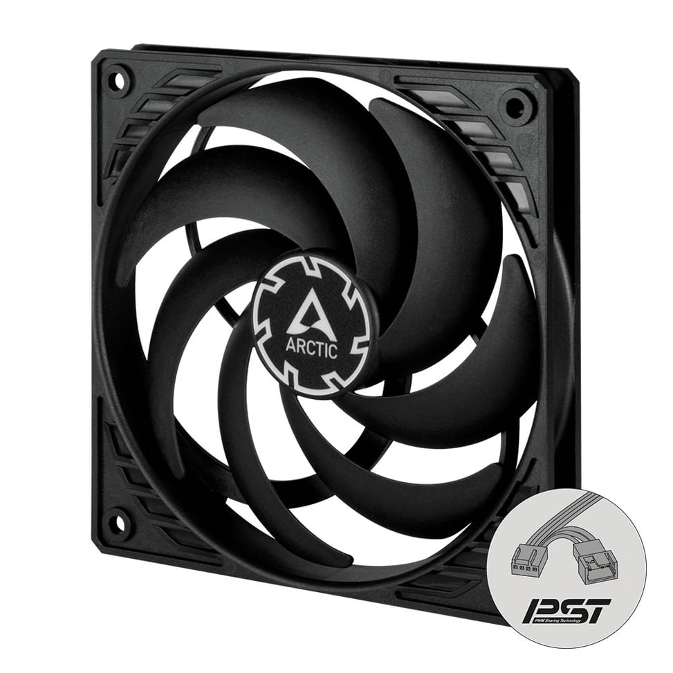 ARCTIC P12 Slim PWM PST Boitier PC Ventilateur 12 cm Noir 1 pièce(s) (ACFAN00187A) — image 2