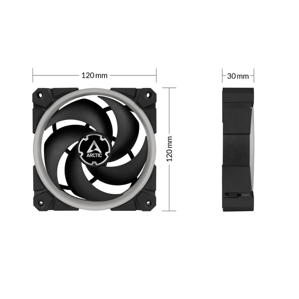 ARCTIC ACFAN00146A système de refroidissement d’ordinateur Boitier PC Ventilateur 12 cm Noir (ACFAN00146A) — image 5