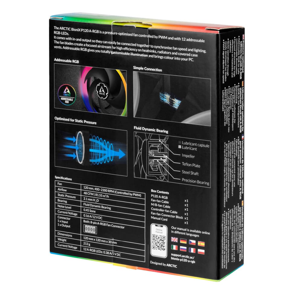 ARCTIC ACFAN00146A système de refroidissement d’ordinateur Boitier PC Ventilateur 12 cm Noir (ACFAN00146A) — image 9