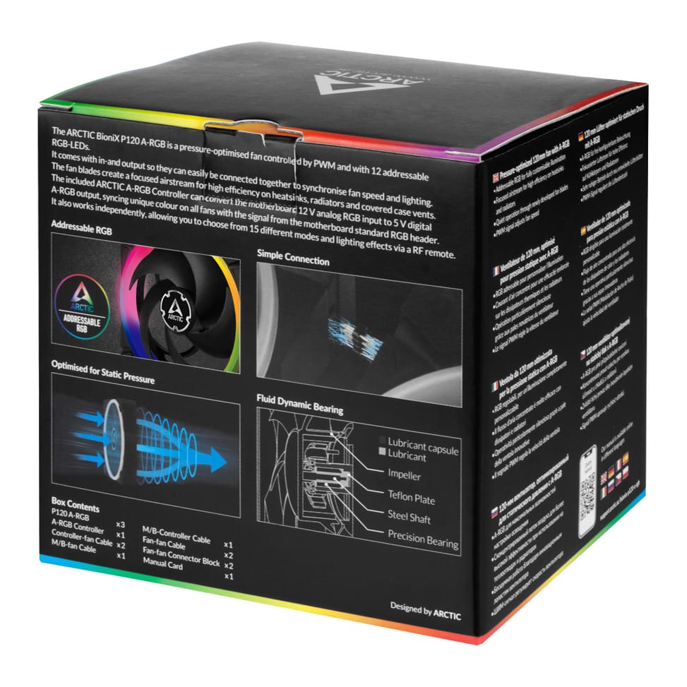 ARCTIC ACFAN00156A système de refroidissement d’ordinateur Boitier PC Ventilateur 12 cm Noir (ACFAN00156A) — image 9
