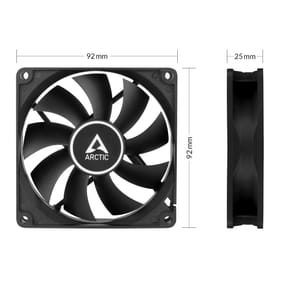 ARCTIC F9 PWM PST Boitier PC Ventilateur 9,2 cm Noir 1 pièce(s) (ACFAN00214A) — image 4