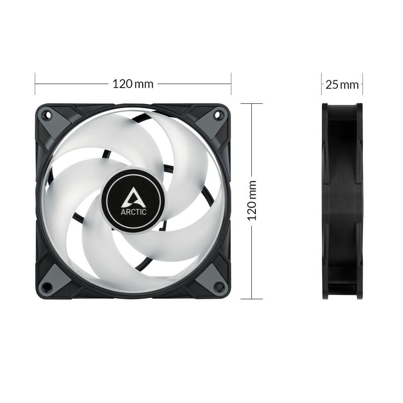 ARCTIC P12 PWM PST A-RGB 0dB Boitier PC Ventilateur 12 cm Noir, Blanc 1 pièce(s) (ACFAN00231A) — image 4